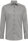 ETERNA - Chemise motifs manches longues Modern Fit - Marine/Beige - LE CAPITAINE D'A BORD
