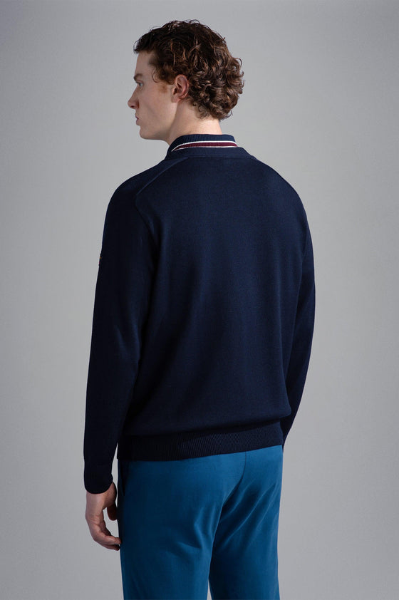 Paul & Shark - Cardigan à boutons de laine Cool Touch - LE CAPITAINE D'A BORD