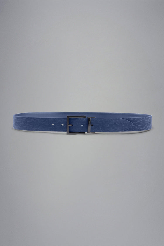 Paul & Shark - Ceinture de cuir uni reversible avec requins - LE CAPITAINE D'A BORD