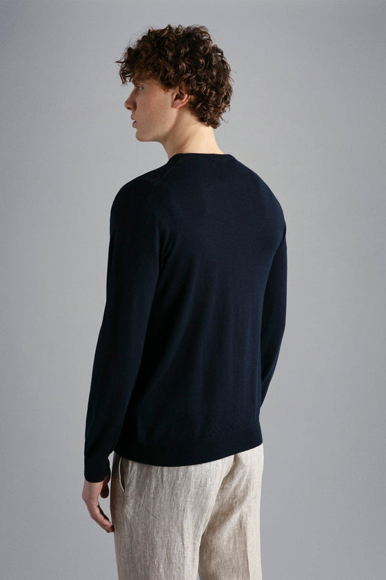 Paul & Shark - Chandail col rond de cachemire Riviera - LE CAPITAINE D'A BORD