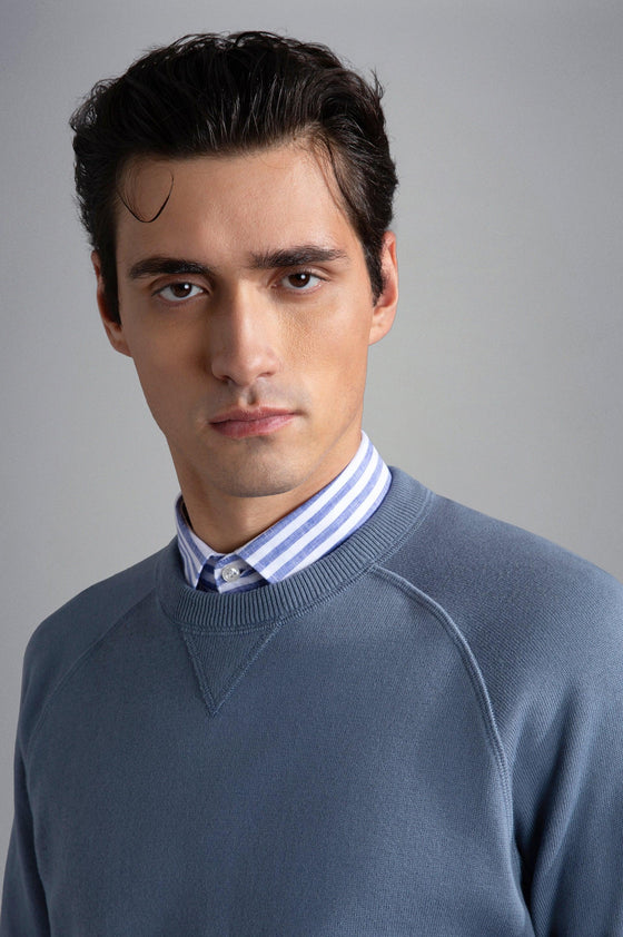 Paul & Shark - Chandail col rond de coton Riviera - LE CAPITAINE D'A BORD