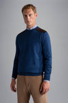 Paul & Shark - Chandail col rond de laine avec appliqués Alcantara® - LE CAPITAINE D'A BORD