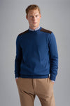 Paul & Shark - Chandail col rond de laine avec appliqués Alcantara® - LE CAPITAINE D'A BORD