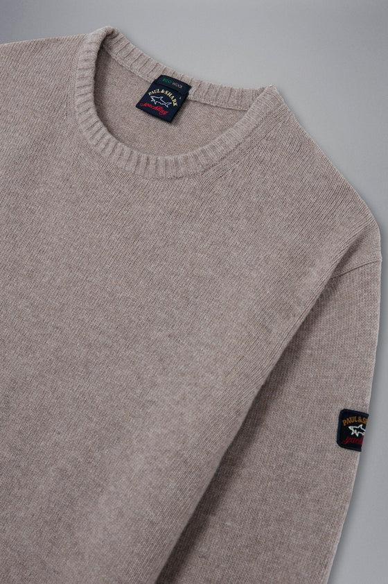 Paul & Shark - Chandail col rond de laine Shetland Eco-Wool - LE CAPITAINE D'A BORD