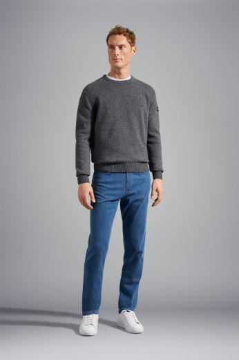 Paul & Shark - Chandail col rond de laine Shetland Eco-Wool - LE CAPITAINE D'A BORD