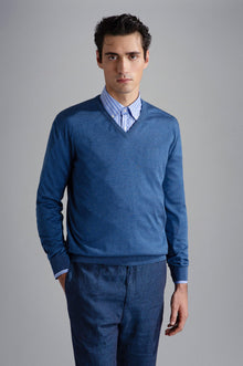  Paul & Shark - Chandail col V de soie et coton Riviera - LE CAPITAINE D'A BORD