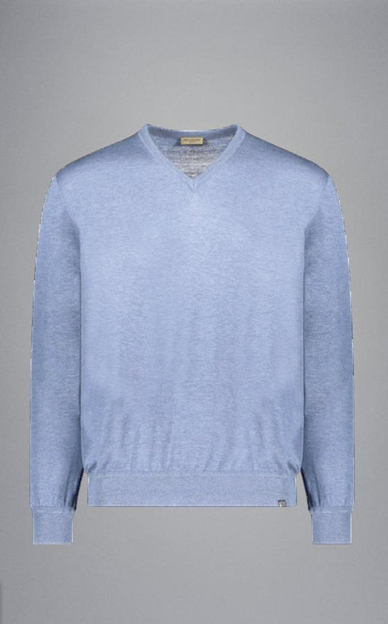 Paul & Shark - Chandail col V de soie et coton Riviera - LE CAPITAINE D'A BORD