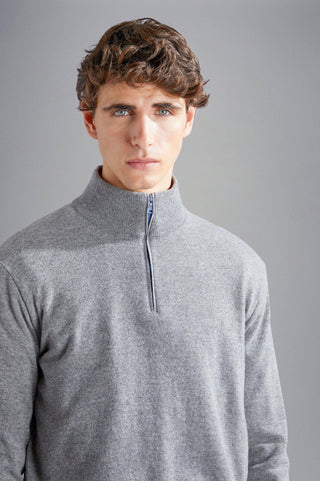 Paul & Shark - Chandail col zip de laine RE-WOOL - LE CAPITAINE D'A BORD