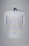 Paul & Shark - Chemise manches courtes à carreaux de coton Silver Collection - LE CAPITAINE D'A BORD