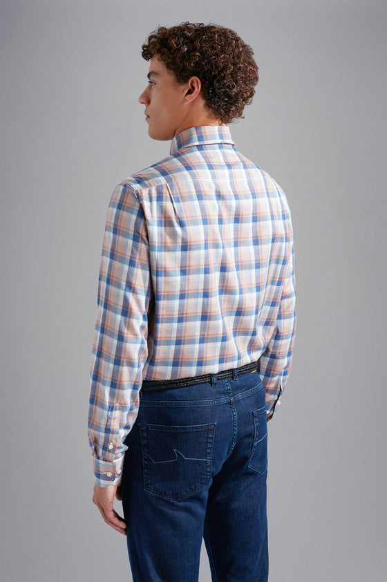 Paul & Shark - Chemise manches longues à carreaux de micro-tencel - LE CAPITAINE D'A BORD