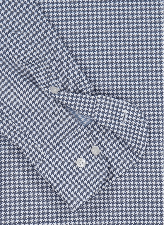 Paul & Shark - Chemise manches longues motif Pied-de-poule Performance - J Fit - LE CAPITAINE D'A BORD