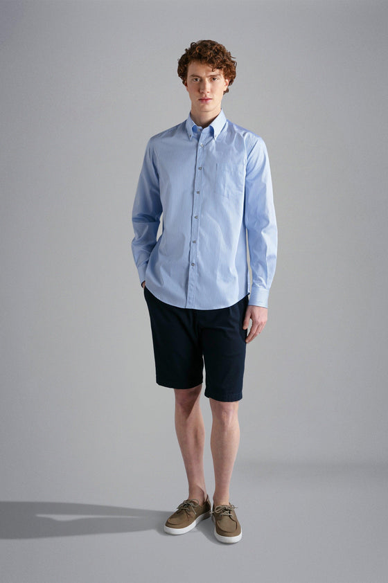 Paul & Shark - Chemise manches longues rayée Silver Collection - LE CAPITAINE D'A BORD