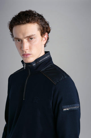 Paul & Shark - Col zip de laine avec appliqués de nylon - LE CAPITAINE D'A BORD
