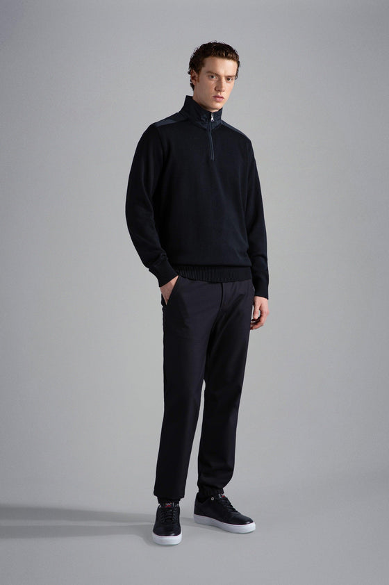 Paul & Shark - Col zip de laine avec appliqués de nylon - LE CAPITAINE D'A BORD