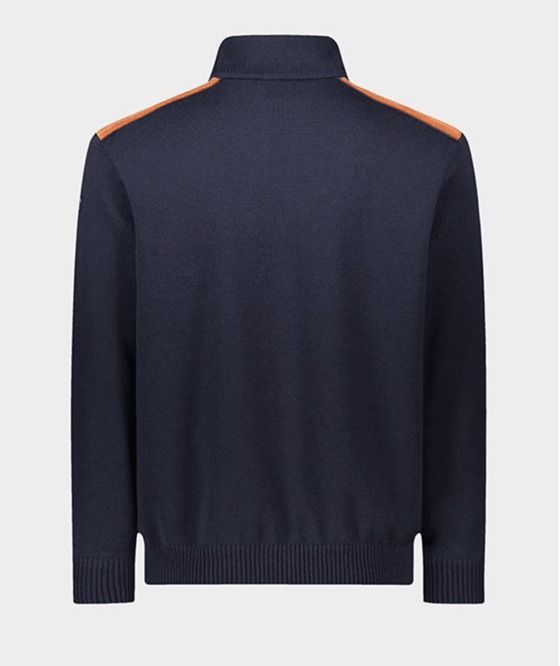 Paul & Shark - Col zip de laine avec appliqués de velours cordé - LE CAPITAINE D'A BORD