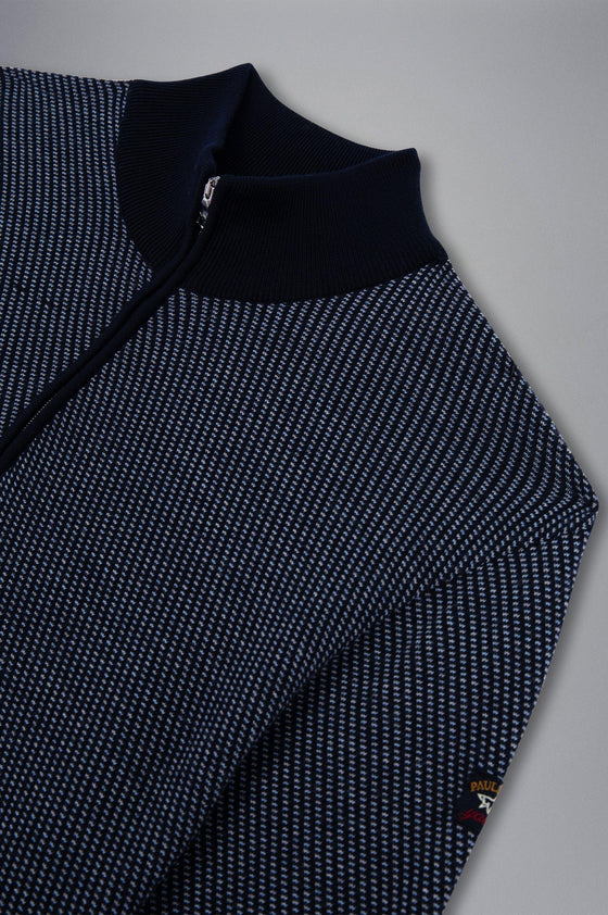 Paul & Shark - Col zip de laine BEAUFORT Tasmanian 120's - LE CAPITAINE D'A BORD