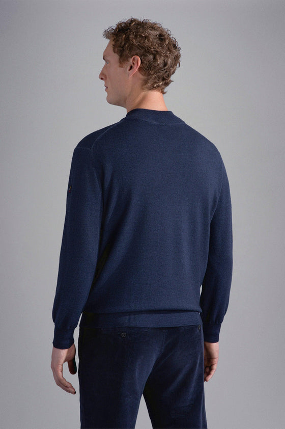 Paul & Shark - Col zip de laine mérinos effet délavé - LE CAPITAINE D'A BORD