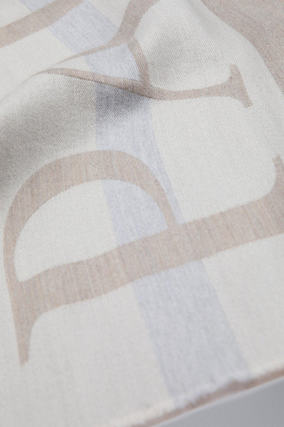 Paul & Shark - Écharpe de laine et soie avec lettrage - LE CAPITAINE D'A BORD