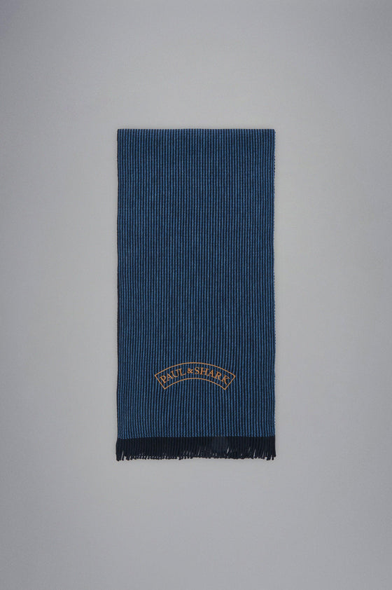 Paul & Shark - Écharpe de tricot laine avec broderie - LE CAPITAINE D'A BORD