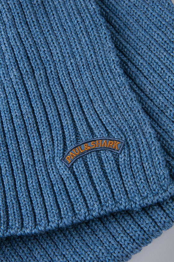 Paul & Shark - Écharpe de tricot laine avec écusson - LE CAPITAINE D'A BORD