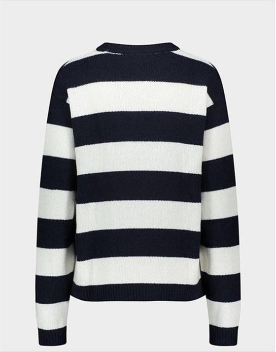 Paul & Shark Ladies - Chandail rayé col rond de laine et cachemire - LE CAPITAINE D'A BORD