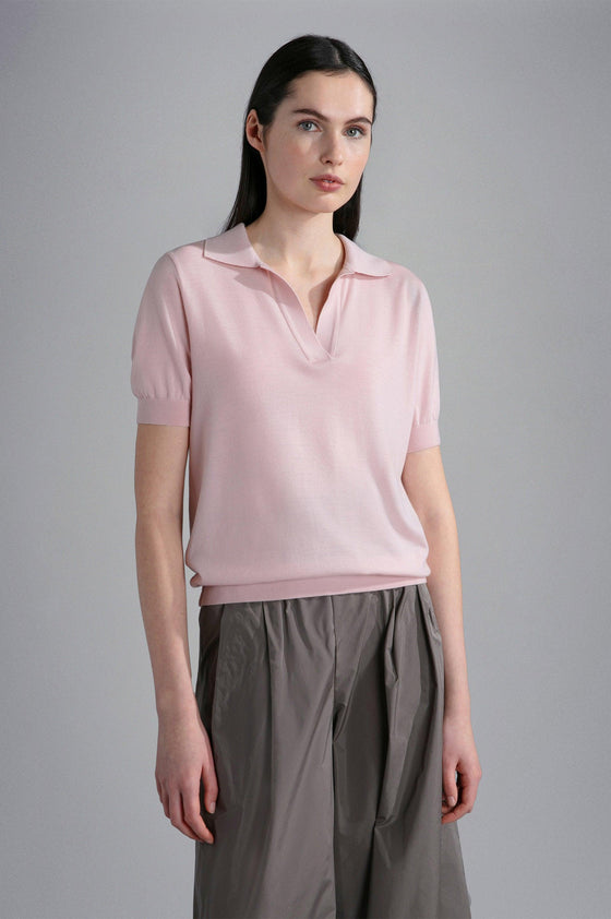 Paul & Shark Ladies - Col polo manches courtes de laine extra fine pour femme - LE CAPITAINE D'A BORD