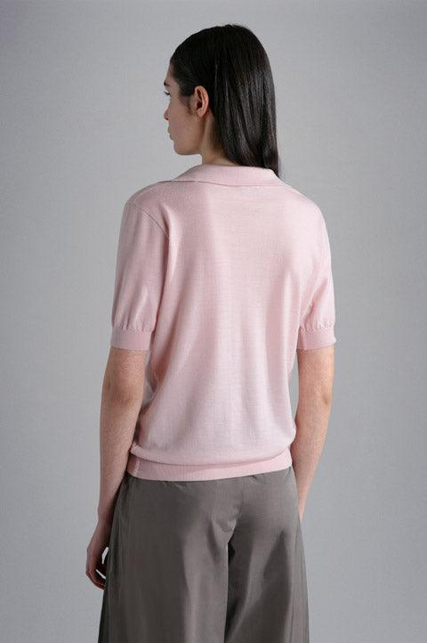 Paul & Shark Ladies - Col polo manches courtes de laine extra fine pour femme - LE CAPITAINE D'A BORD