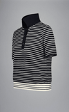 Paul & Shark Ladies - Polo manches courtes rayé de laine mérinos - LE CAPITAINE D'A BORD