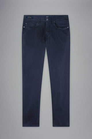 Paul & Shark - Pantalons 5 poches de coton Compact Satin - LE CAPITAINE D'A BORD