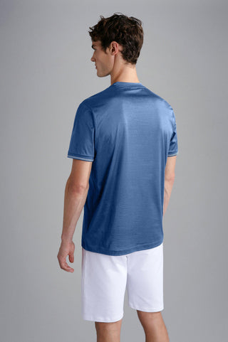 Paul & Shark - T-shirt manches courtes de coton avec badge requin - LE CAPITAINE D'A BORD