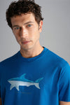 Paul & Shark - T-shirt manches courtes de coton Blue Silver Corvette "par Bixio" - LE CAPITAINE D'A BORD