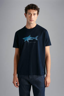  Paul & Shark - T-shirt manches courtes de coton Constellation Shark "par Bixio" - LE CAPITAINE D'A BORD