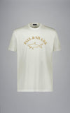 Paul & Shark - T-shirt manches courtes de coton logo doré - LE CAPITAINE D'A BORD