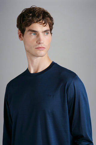 Paul & Shark - T-shirt manches longues de coton Silver Collection - LE CAPITAINE D'A BORD