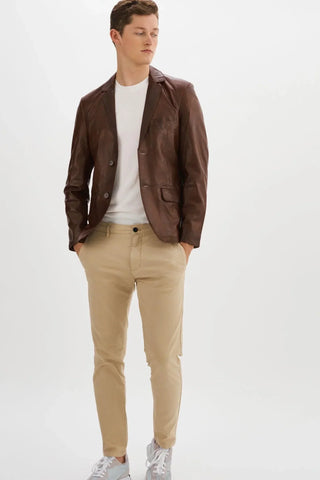 Regency - JOSHUA-N - Leather Blazer - LE CAPITAINE D'A BORD