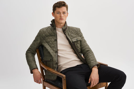 Regency - Major - Manteau matelassé avec cuir - LE CAPITAINE D'A BORD