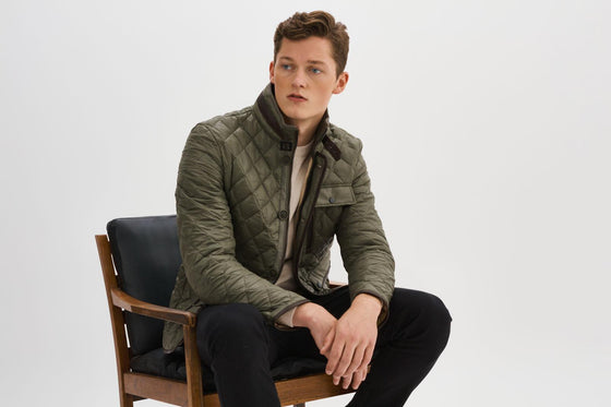 Regency - Major - Manteau matelassé avec cuir - LE CAPITAINE D'A BORD