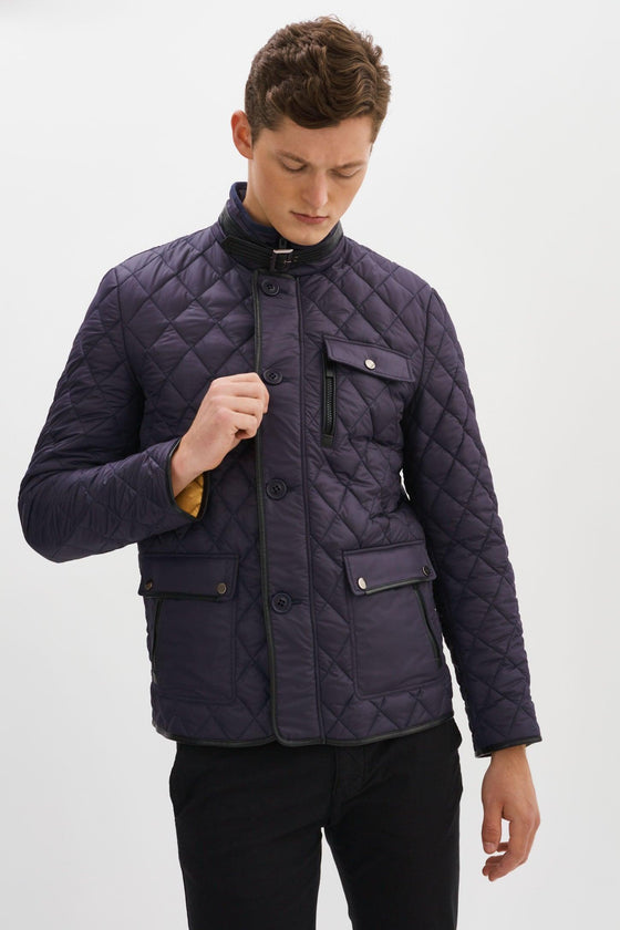 Regency - Major - Manteau matelassé avec cuir - LE CAPITAINE D'A BORD