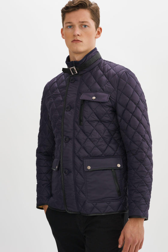 Regency - Major - Manteau matelassé avec cuir - LE CAPITAINE D'A BORD