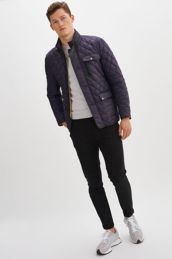 Regency - Major - Manteau matelassé avec cuir - LE CAPITAINE D'A BORD