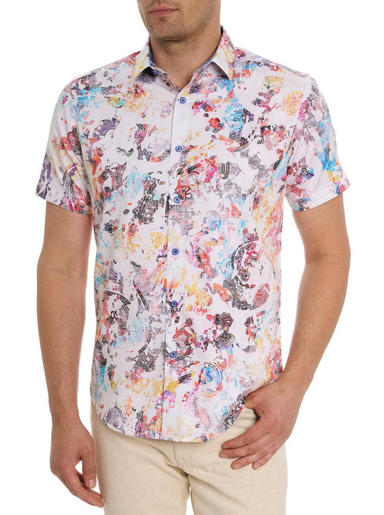 Robert Graham - Chemise manches courtes SPLASH OF COLOR - LE CAPITAINE D'A BORD