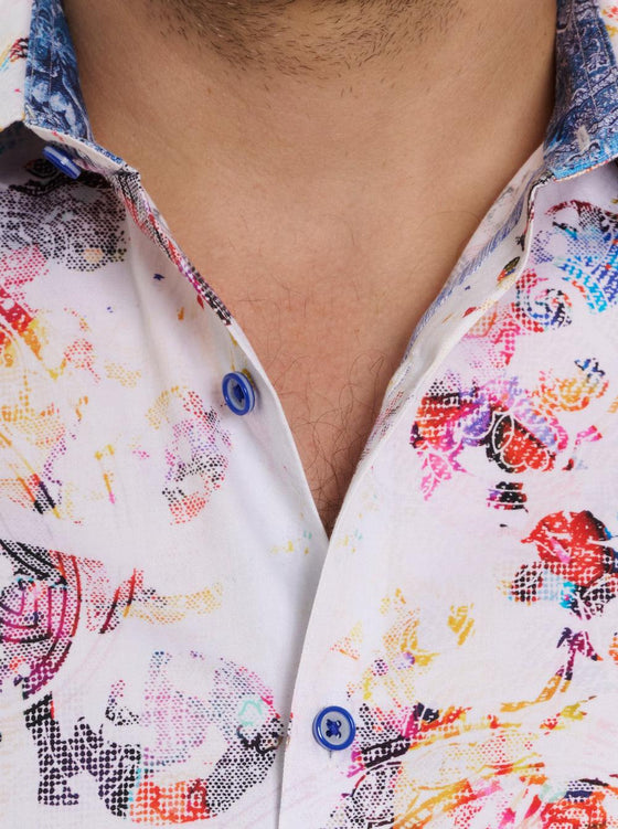 Robert Graham - Chemise manches courtes SPLASH OF COLOR - LE CAPITAINE D'A BORD