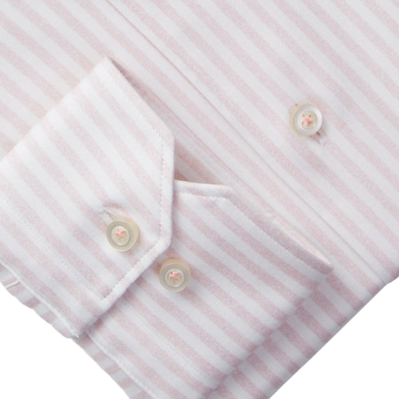 Emanuel Berg - Byron - Chemise manches longues à rayures Albini 4Flex - Modern Fit - Rose