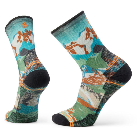 Smartwool - Hike Light Cushion Alpine Trail Print Crew Socks - LE CAPITAINE D'A BORD