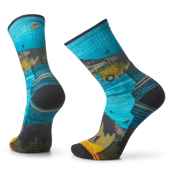 Smartwool - Hike Light Cushion Great Excursion Print Crew Socks - LE CAPITAINE D'A BORD