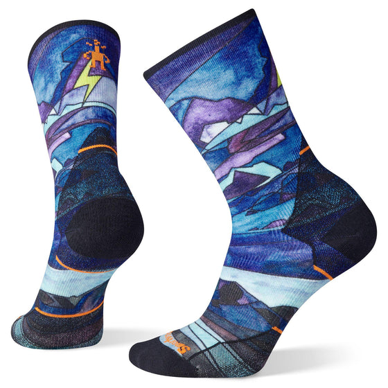 Smartwool - Women’s Athlete Edition Run Print Crew Socks - LE CAPITAINE D'A BORD