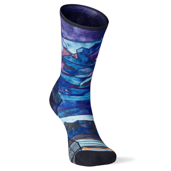 Smartwool - Women’s Athlete Edition Run Print Crew Socks - LE CAPITAINE D'A BORD