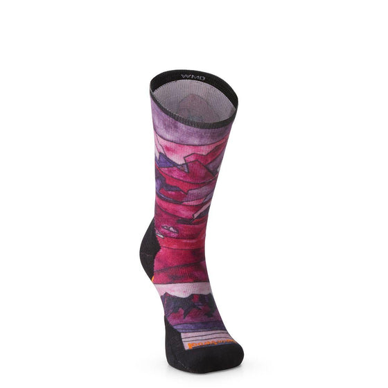 Smartwool - Women’s Athlete Edition Run Print Crew Socks - LE CAPITAINE D'A BORD