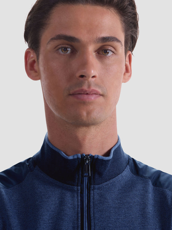 Bugatchi - Chandail col zip de coton et modal