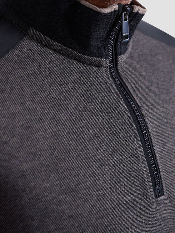 Bugatchi - Chandail col zip de coton et modal